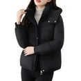 thumbnail image 1 of Bixock Winter Women Quilted Jackers,Fleece Puffer Jackets for Women,Women’s Warm Outerwear Jackets Solid Color Hooded Long Sleeve Zip Up Jacket Quilted Casual with Pockets Outerwear Jackets, 1 of 5