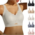 thumbnail image 1 of Bixock Wireless Sports Bras for Women Solid Color Side Coverage Support Underarm Containment for Fitness Activity Wear Bra, 1 of 5