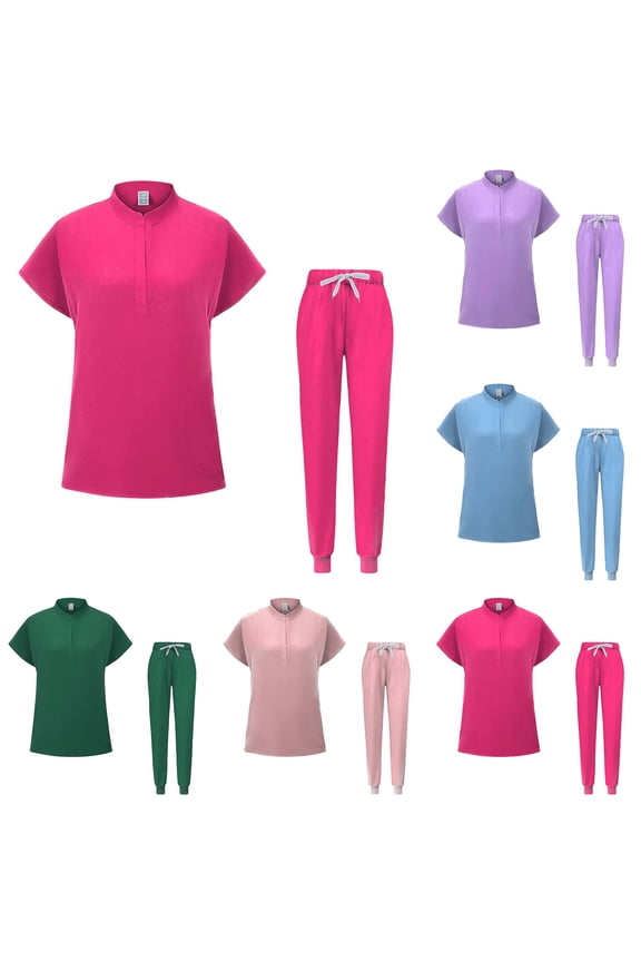 Women Casual Sets,Two Piece Sets for Women Short Sleeve Tunic Top Loose Sweatpant Joggers Pants Onefit Sets