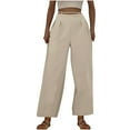 thumbnail image 1 of Bixock Women Fall and Winter Clothes,Women Casual Pants,Women's Fall and Solid Color Versatile Straight Tube High Waisted Commuting Suit Pants Wide Leg Pants, 1 of 5