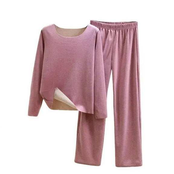 Bixock Women Fall and Winter Pajamas Set,Women Pajams Two-piece Set,Pajamas Set for Women Solid Color Fashion Velvet Warm Casual Cardigan Home Wear Pajamas Set