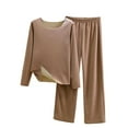 thumbnail image 1 of Bixock Women Fall and Winter Pajamas Set,Women Pajams Two-piece Set,Pajamas Set for Women Solid Color Fashion Velvet Warm Casual Cardigan Home Wear Pajamas Set, 1 of 3