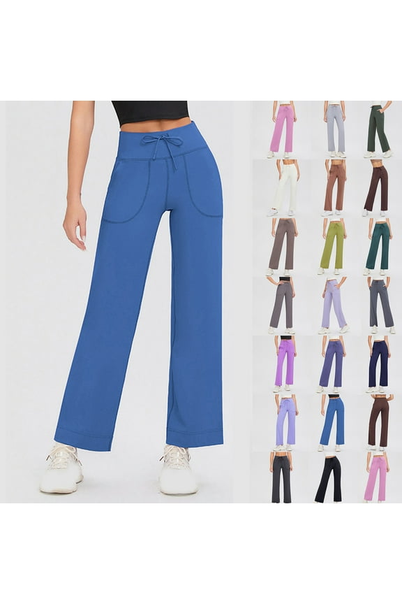 Women Fall and Winter Clothes,Women Casual Pants,Women'S Long Solid Color Hip Lift Fitness High Waist Elastic Exercise Yoga Pants