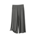 thumbnail image 1 of Bixock Women Fall and Winter Clothes,Women Casual Pants,Women's Capris Casual Solid Color Elastic Waist Straight Leg Pants, 1 of 5