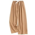 thumbnail image 1 of Bixock Women Fall and Winter Clothes,Women Casual Pants,Women's Casual Elastic Waist Wide Leg Pants, 1 of 3