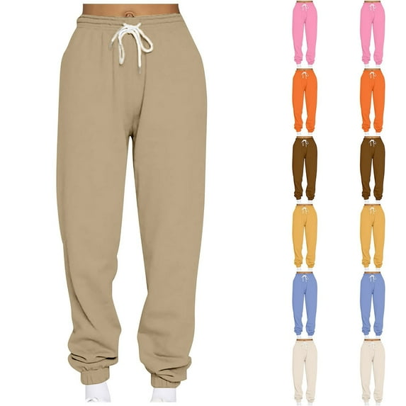 Bixock Women Fall and Winter Clothes,Women Casual Pants,Women's Casual Loose Sports Sweatpants Ankle Trousers Gradient Fleece Pants