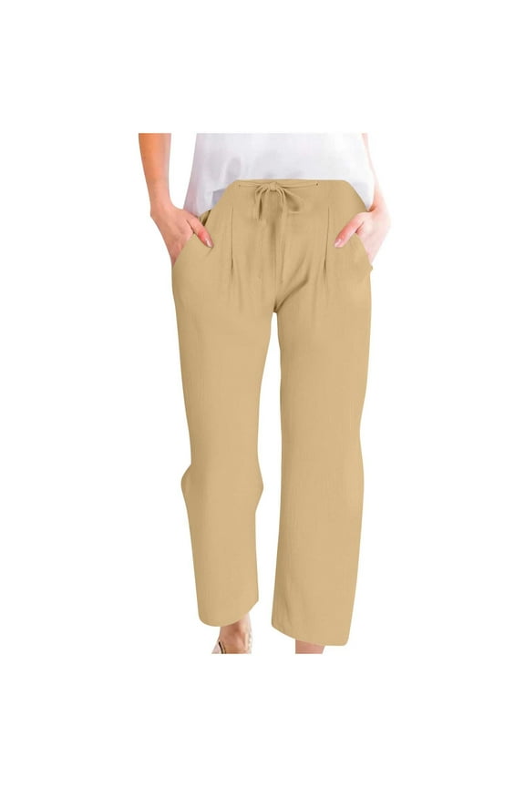 Women Fall and Winter Clothes,Women Casual Pants,Women's Solid Color Casual Hip Elasticity Pocket Home Pants