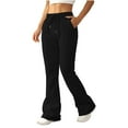 thumbnail image 1 of Bixock Women Fall and Winter Clothes,Women Casual Pants,Womens Winter Outdoor Sports Yoga Loose Casual Long Pants Trousers with Velvet with Pocket, 1 of 5
