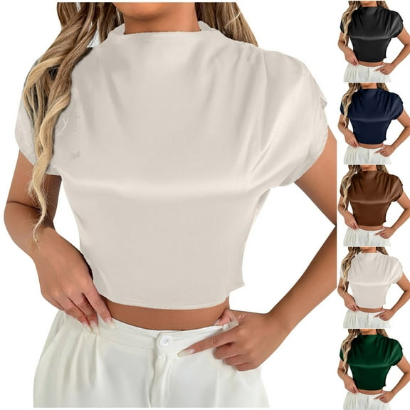 Bixock Women Lightweight Casual Tops,Fashion Blouse for Women,All Over Print Round Neck Short Sleeve Comfortable Top