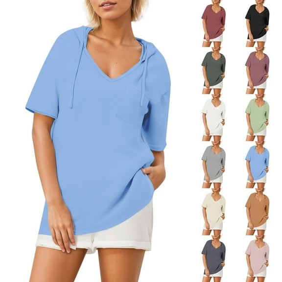 Bixock Women Lightweight Casual Tops,Knit Blouse for Women,Solid Color V Neck Sleeveless Pullover Openwork Loose Cover Up Top