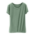 thumbnail image 1 of Bixock Summer Tops for Women,Short Sleeve Shirts for Women,Blouse for Women Solid Color V Neck Washable Casual Lightweight Comfy Tops, 1 of 3