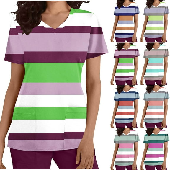 Bixock Women Lightweight Tops,Fashion Blouse for Women,Solid Color V Neck Lace Panel Short Sleeve Loose Top