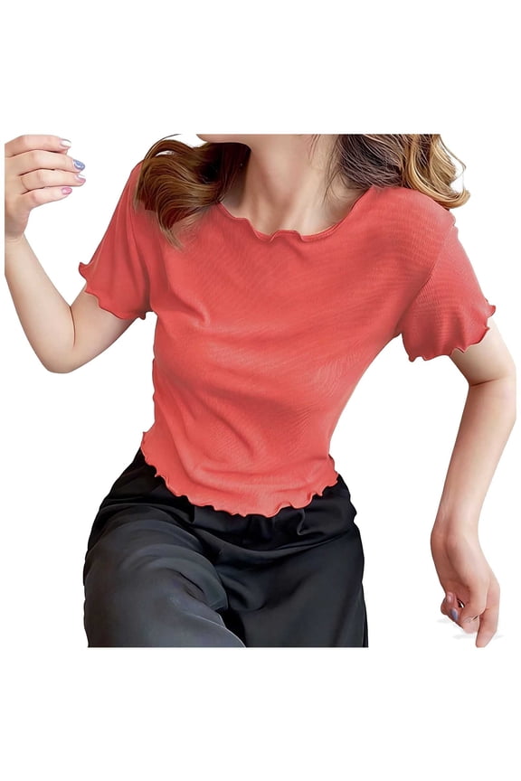 Women Plus Size Tops,Blouse for Women Solid Color Lace T Short Sleeve Round Neck Blouse Tops