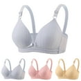 thumbnail image 1 of Bixock Women Underwear,Women Casual Bras,Women Comfortable Bras Nursing Maternity Underwear Front Closure Wireless Thin Cup Push Up Support Drop Clip Nursing Bra, 1 of 2