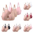 thumbnail image 1 of Bixock Women Underwear,Women Casual Bras,Women's Bras 3 Pack Plus Size Underwire Bra Thin Cup Push Up Support, 1 of 4