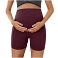 thumbnail image 1 of Bixock Women's Maternity Leggings Casual High Waisted Over The Belly Workout Yoga Activewear Pregnant Short Pants, 1 of 5