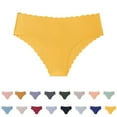 thumbnail image 1 of Bixock Women's Seamless Briefs Period Underwear Low Waist Seamless Cotton Crotch Wavy Solid Color Soft Comfortable Ladies Daily Underwear Briefs, 1 of 3