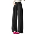thumbnail image 1 of Bixock Women's Wide Leg Pants,Casual Loose Pants,Women Solid Color Versatile Straight Leg Pocket Cargo Outdoor Daily Leisure Pants, 1 of 6
