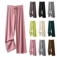 thumbnail image 1 of Bixock Women's Wide Leg Pants,Summer Casual Pants,Women Athleisure Versatile Waist Soft Daily Vacation Leisure Wear Pants, 1 of 8
