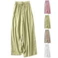 thumbnail image 1 of Bixock Women's Wide Leg Pants,Summer Casual Pants,Women High Waisted Loose Flowy Lightweight Soft Daily Office Leisure Pants, 1 of 5