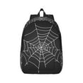 thumbnail image 1 of Bixox A Web With A Spider Printing Canvas Backpack Lightweight Casual Travel Backpack School Backpack Fits 15.6 Inch Notebook, 1 of 5