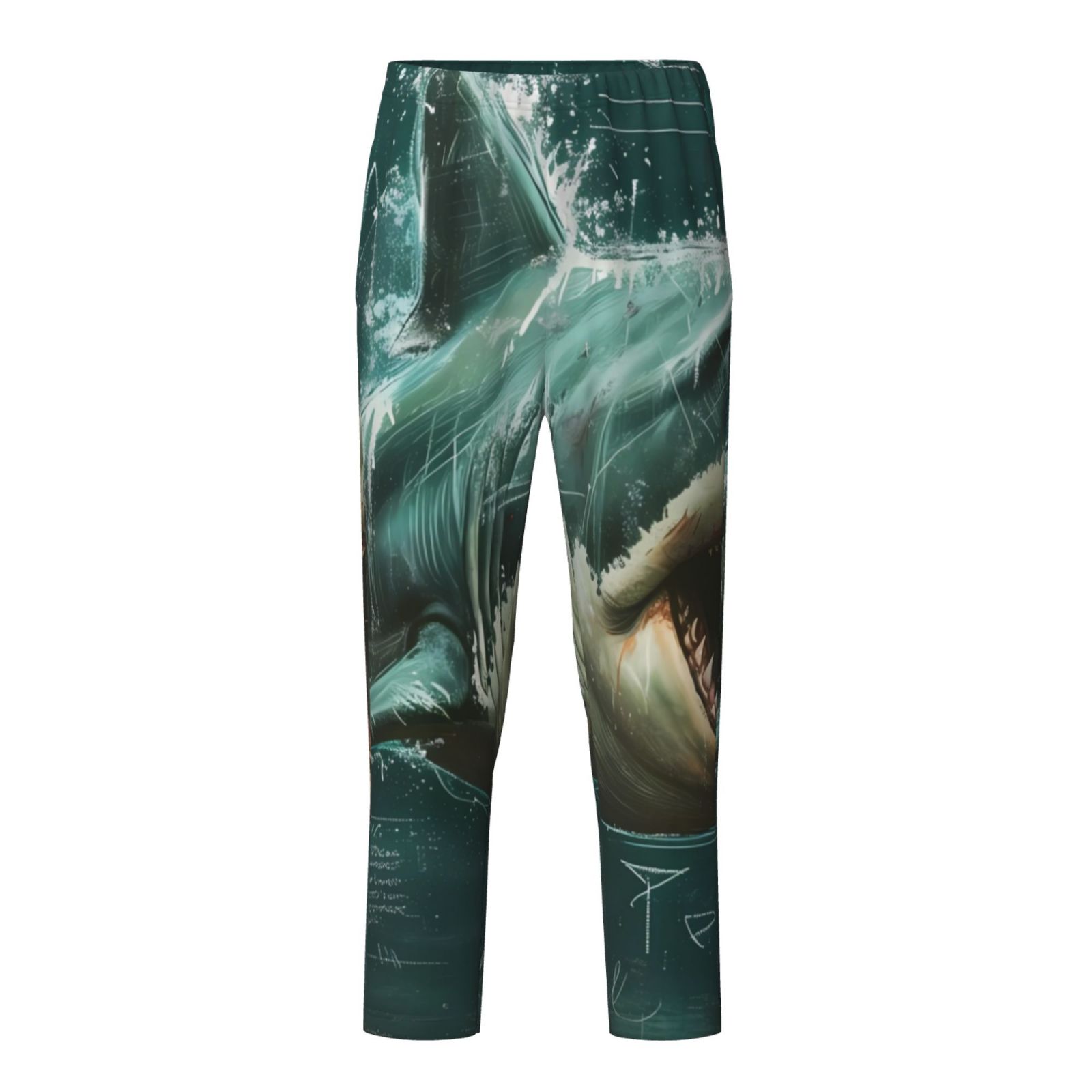 Bixox Abstract Geometric Shark Print Boys Pajama Pants Sleep Pants Soft Elastic Waist Kids ...
