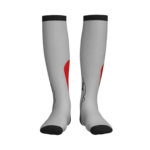 Bixox Animal Bulldog1 Print Compression Socks,Compression Socks Women & Men Circulation for Medical,Running,Athletic