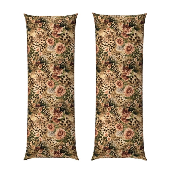 Bixox Animal Leopard Print Body Pillow Cover with Zipper Closure, Cozy Fuzzy Fleece Body Pillow Case Cover 20 x 54 Inches,Long Body Pillow Pillowcase