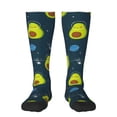 thumbnail image 1 of Bixox Avocado in Space Patterned Men's and Women's Knee Socks High Socks Outdoor Sports Socks, 1 of 5