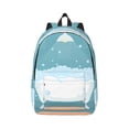 thumbnail image 1 of Bixox Bathtub with Soap Bubbles Printing Canvas Backpack Lightweight Casual Travel Backpack School Backpack Fits 15.6 Inch Notebook, 1 of 5