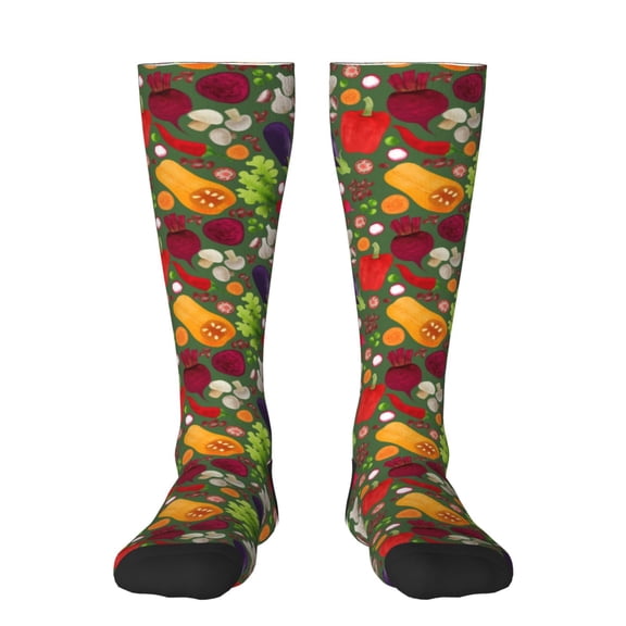 Bixox Begetable Patterned Men's and Women's Knee Socks High Socks Outdoor Sports Socks