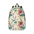 thumbnail image 1 of Bixox Bird Butterfly Rose Printing Canvas Backpack Lightweight Casual Travel Backpack School Backpack Fits 15.6 Inch Notebook, 1 of 5