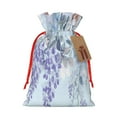 Bixox Bird Butterfly Stripe Print Christmas Burlap Gift Bags with