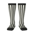 thumbnail image 1 of Bixox Black And White Thick Stripes Patterned Men's and Women's Knee Socks High Socks Outdoor Sports Socks, 1 of 5