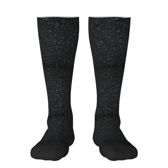 Bixox Black Glitter Patterned Men's and Women's Knee Socks High Socks Outdoor Sports Socks
