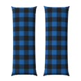 Bixox Blue Black Plaid Print Body Pillow Cover with Zipper Closure ...