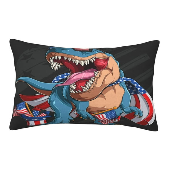 Bixox Blue Dinosaur Printed Pillow Protector,Super Soft Ideal for Home,Guests,Rentals - 14"x20"