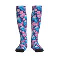 thumbnail image 1 of Bixox Blue Flower Skull Print Compression Socks,Compression Socks Women & Men Circulation for Medical,Running,Athletic, 1 of 7
