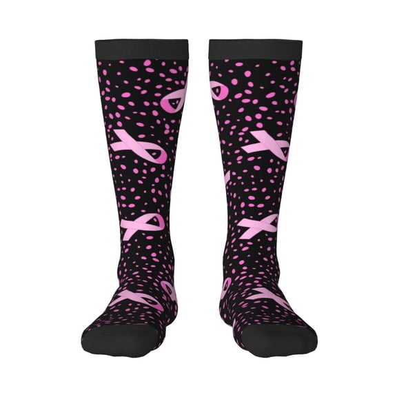 Bixox Breast Cancer Awareness3 Patterned Men's and Women's Knee Socks High Socks Outdoor Sports Socks