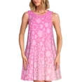 thumbnail image 1 of Bixox Breast CancerN Ribbons Awareness Print Women's Sleeveless A-Line Dress with Pockets, Casual Knee-Length Tank Dress for Summer-Medium, 1 of 7