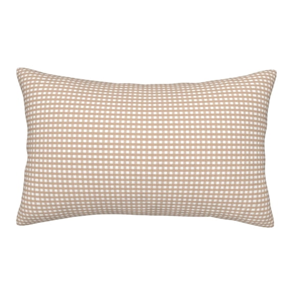 Bixox Brown Gingham Printed Pillow Protector,Super Soft Ideal for Home,Guests,Rentals - 16"x24"