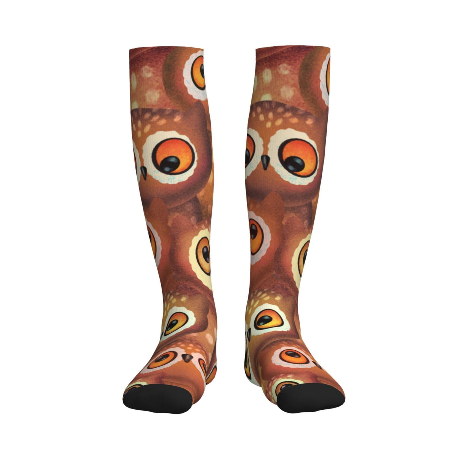 Bixox Brown Owl Print Compression Socks,Compression Socks Women & Men ...