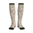 thumbnail image 1 of Bixox Bunny Floral Print Compression Socks,Compression Socks Women & Men Circulation for Medical,Running,Athletic, 1 of 7