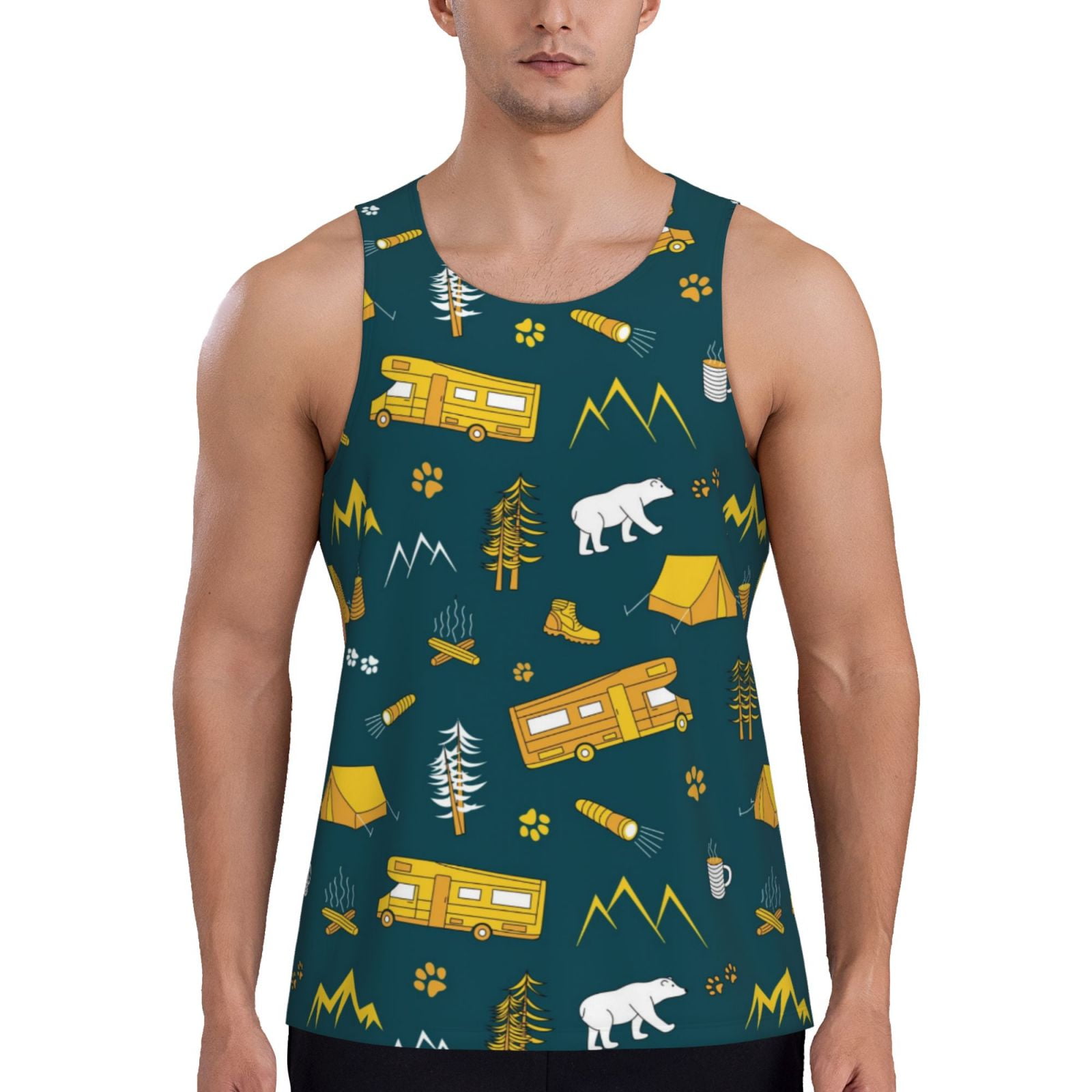 Women's Hiking Graphic Tank Top - 'Explore More' Letter Print, Sleeveless Casual Summer Shirt - View #3