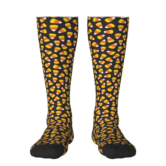 Bixox Candy Corn Patterned Men's and Women's Knee Socks High Socks Outdoor Sports Socks