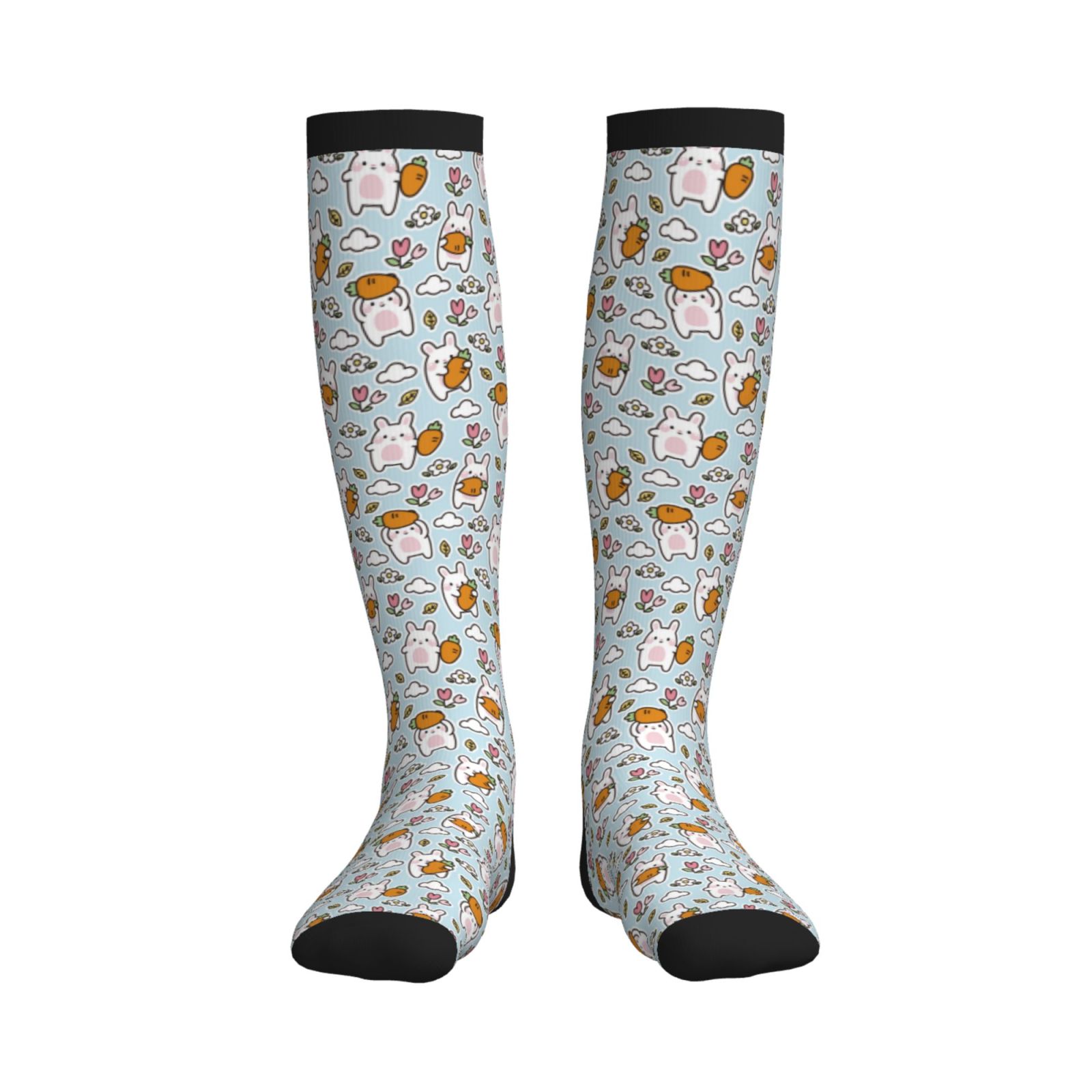 Bixox Carrot Rabbit Print Compression Socks,Compression Socks Women ...