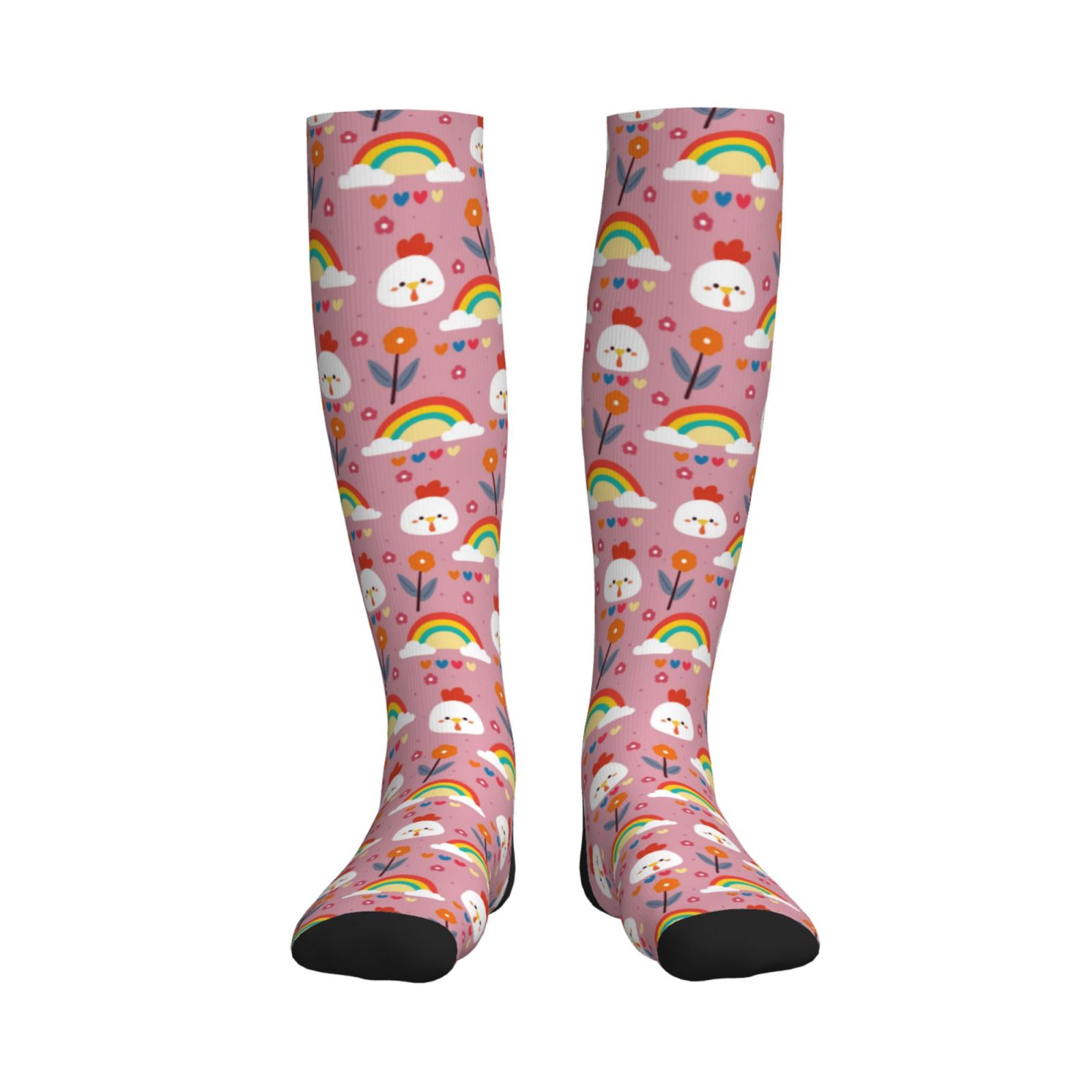 Chicken Compression Bixox Cartoon Chicken Print Compression Socks,Compression Socks Women ...