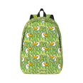 thumbnail image 1 of Bixox Cartoon Duck Printing Canvas Backpack Lightweight Casual Travel Backpack School Backpack Fits 15.6 Inch Notebook, 1 of 5
