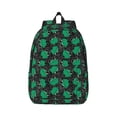 thumbnail image 1 of Bixox Cartoon Kawaii Frogs Printing Canvas Backpack Lightweight Casual Travel Backpack School Backpack Fits 15.6 Inch Notebook, 1 of 5