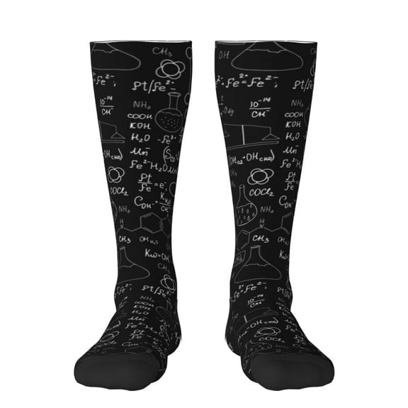 Bixox Chemistry Formulas 3 Patterned Men's and Women's Knee Socks High Socks Outdoor Sports Socks